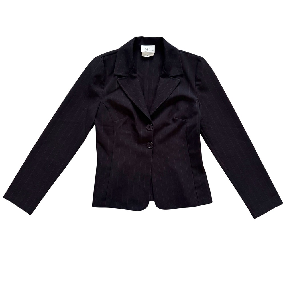 VTG BYER California Women's Black Pinstripe Blazer Medium USA Vintage Y2K Preppy